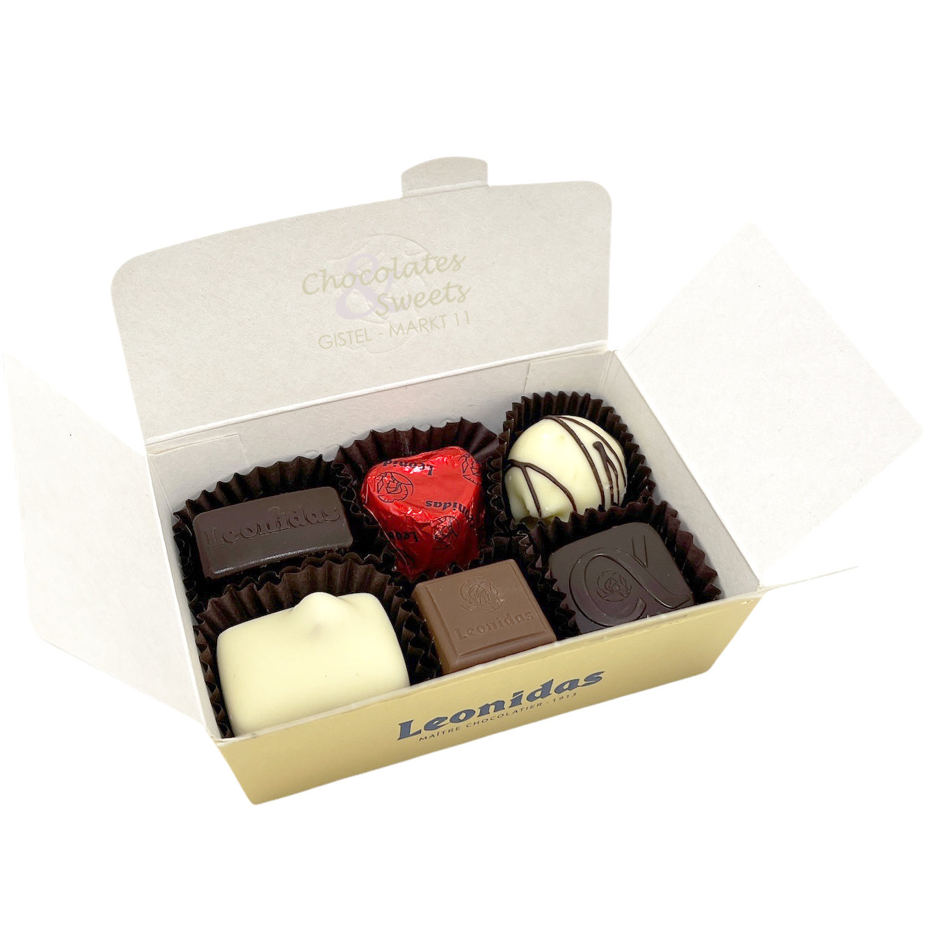 Ballotin 6 pralines open CR