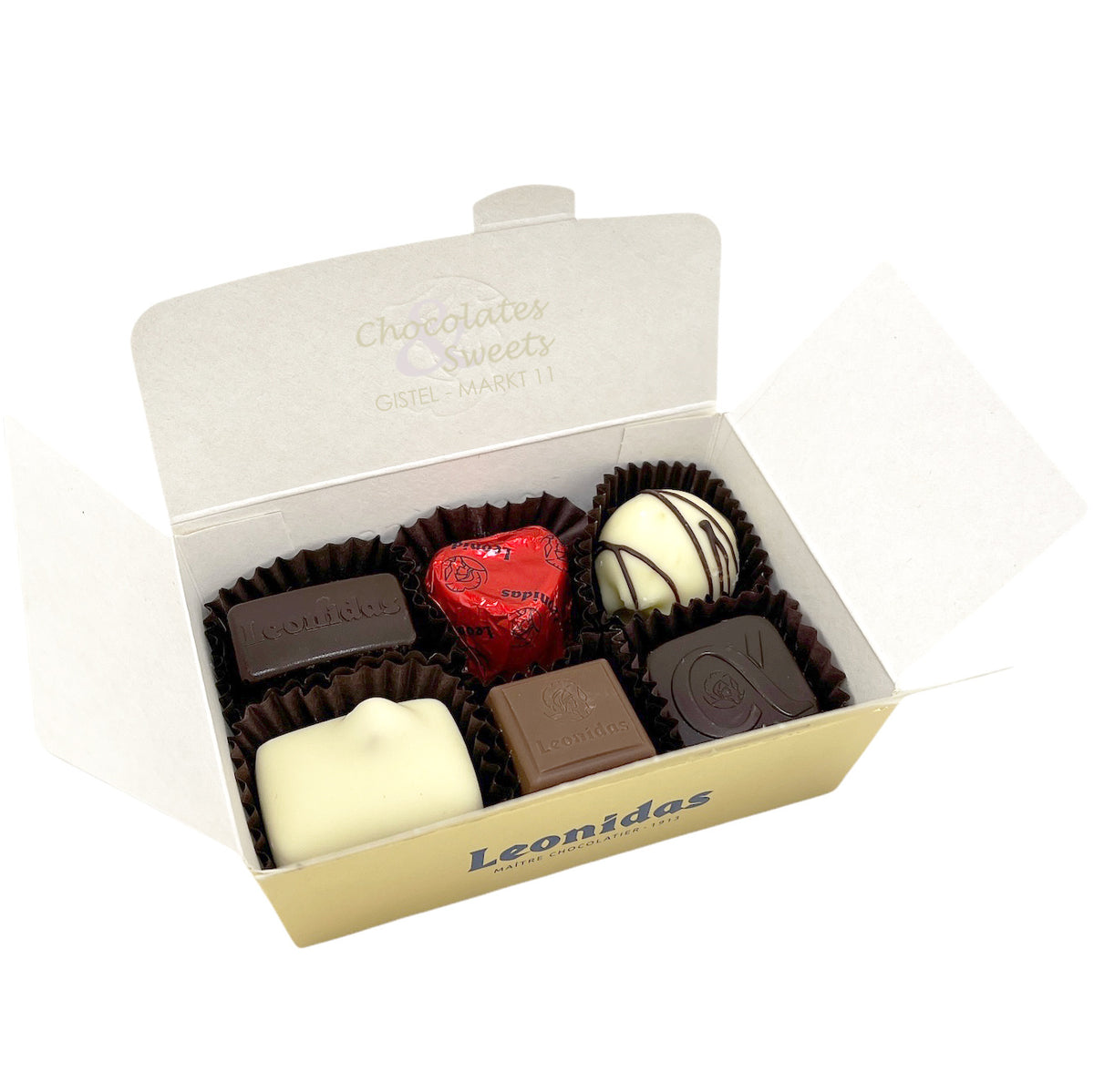 Ballotin 6 pralines open CR