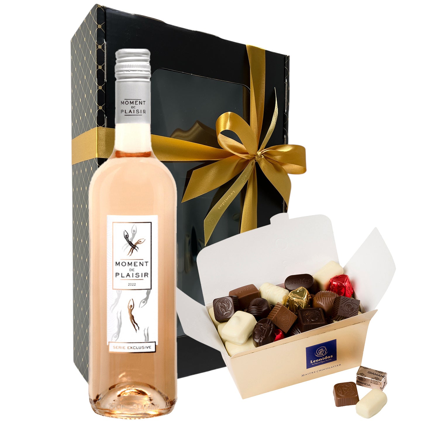 box 2025 roze wijn + pralines