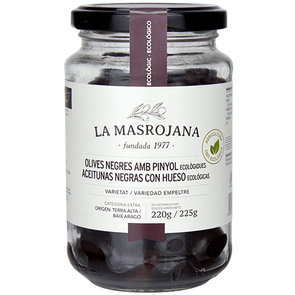 La Masrojana zwarte-olijven-bio-220g