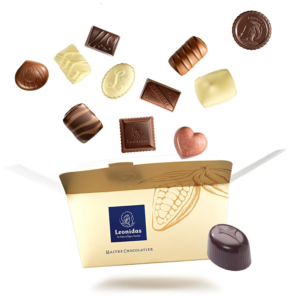 Leonidas ballotin pralines flying