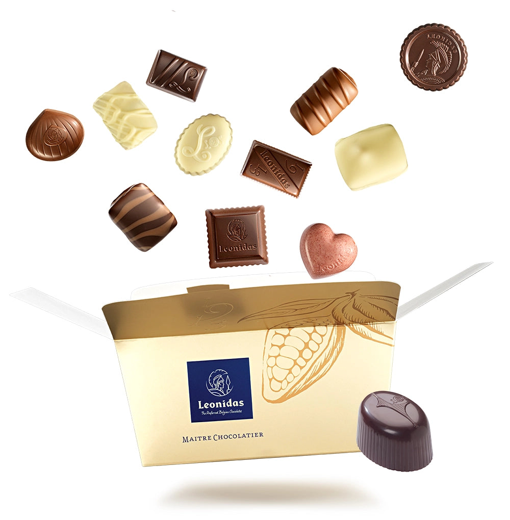Leonidas ballotin pralines flying