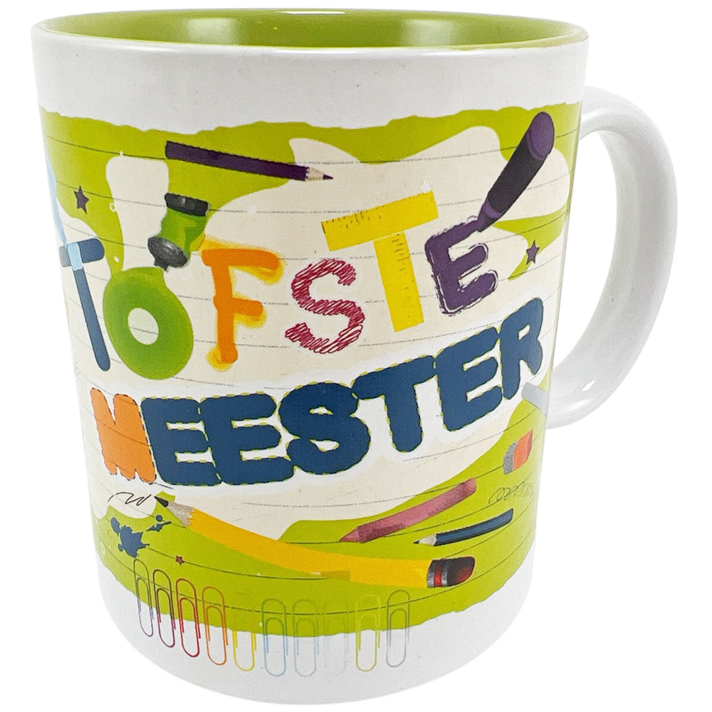 Mok tofste meester leeg