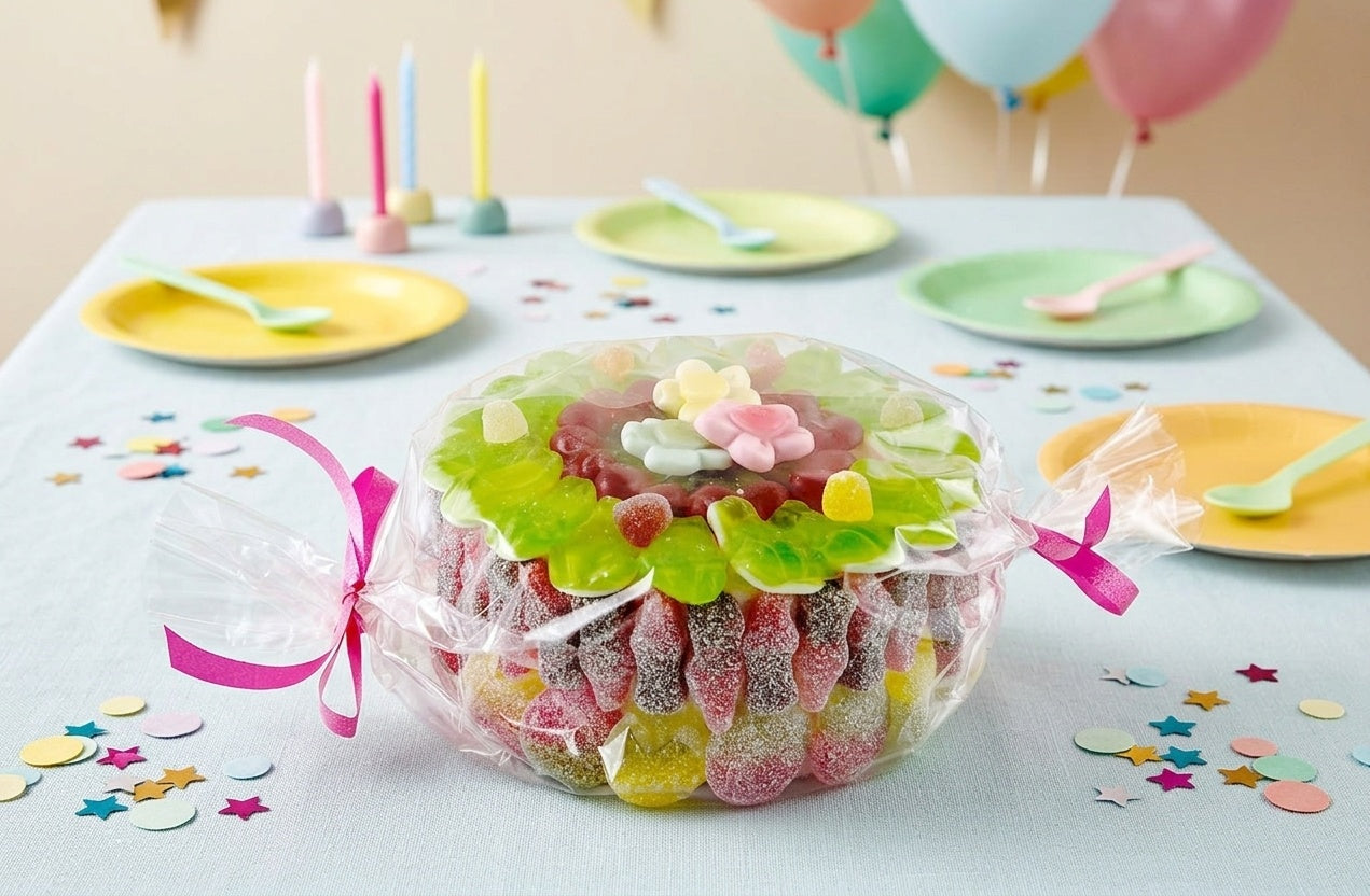 Snoeptaart Siemen op feesttafel