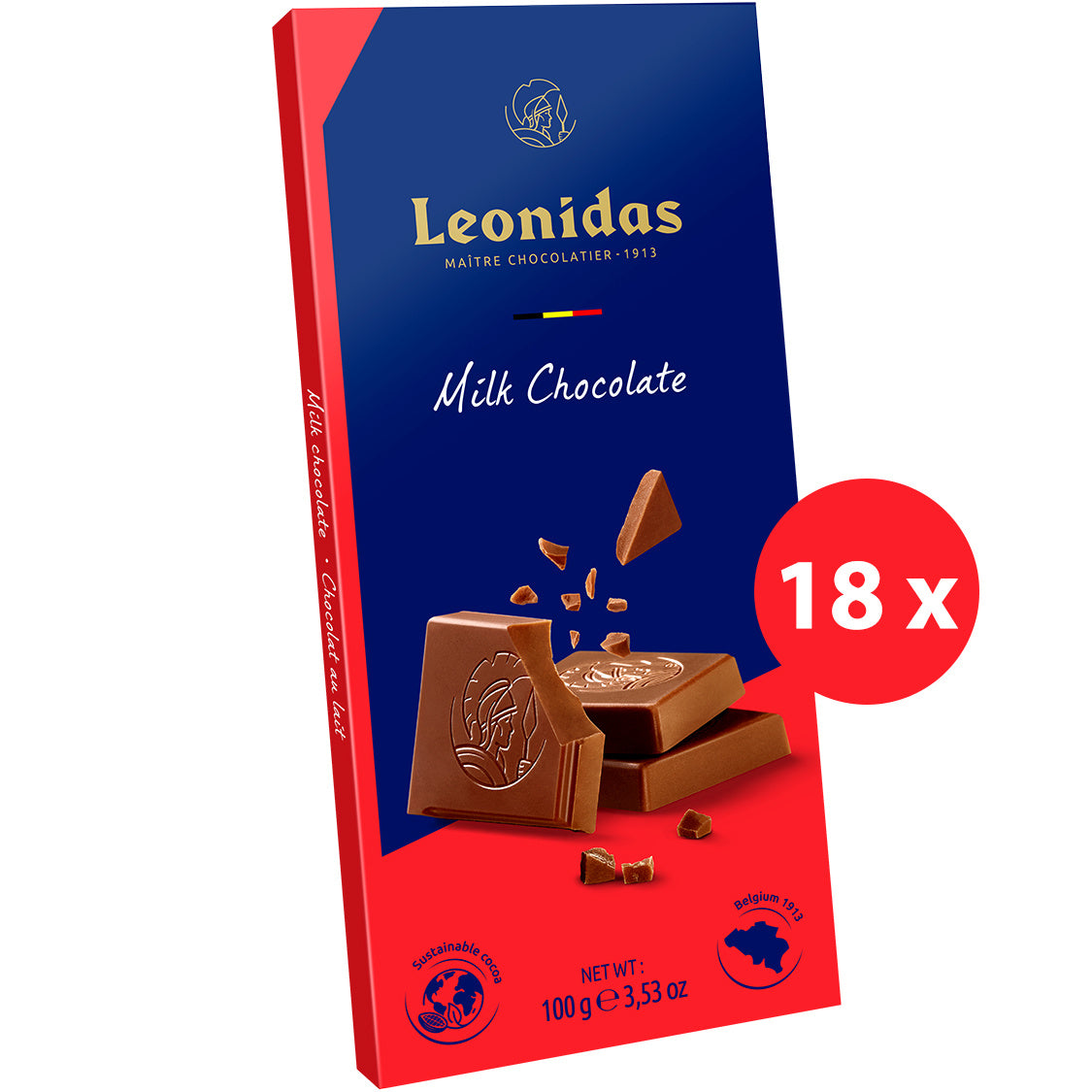 Tablet Melkchocolade 30% 100G voordeelpak