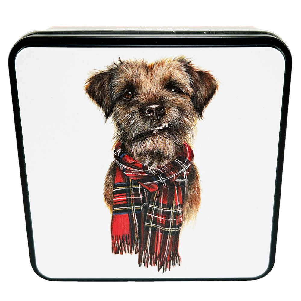 Tin Vanilla Fugde Border Terrier 120g front
