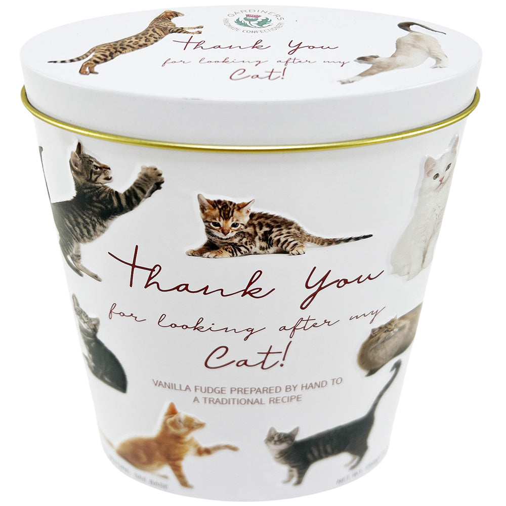 Tin Vanilla Fugde Thank You Cat 250g boven