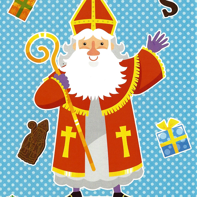Wenskaart groetjes van de Sint