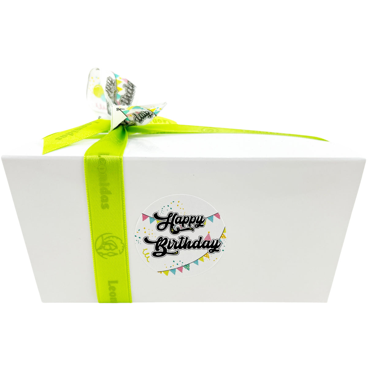 Witte ballotin 500g Happy Birthday ingepakt voor