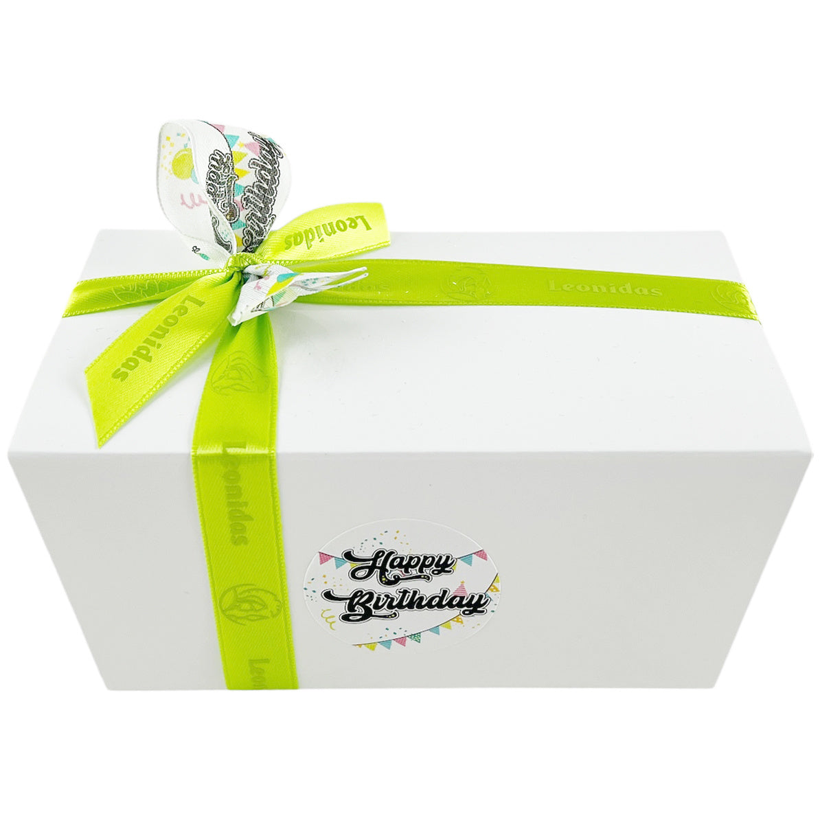 Witte ballotin 500g Happy Birthday ingepakt