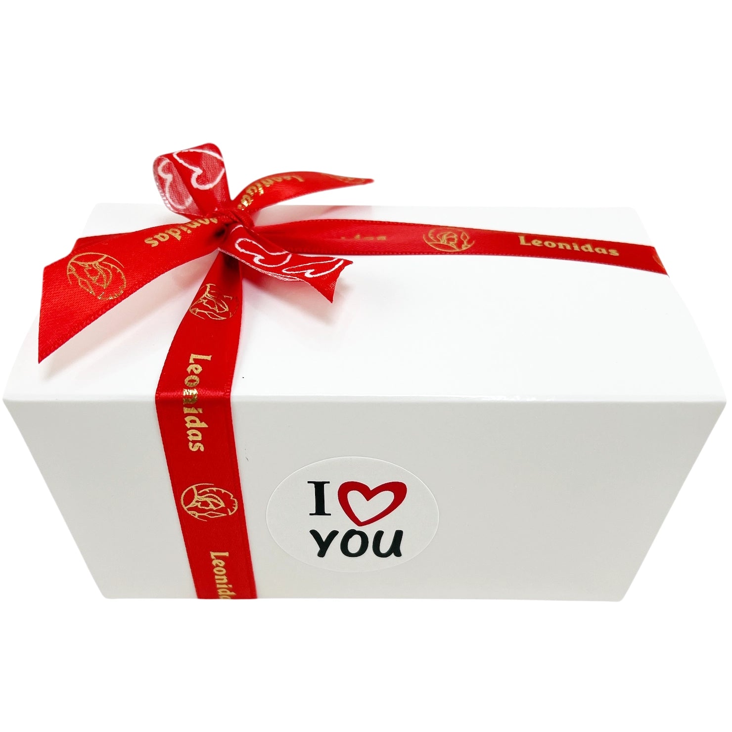 Witte ballotin 500g I love You ingepakt boven