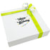 Witte doos 16 pralines Happy Birthday ingepakt