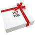 Witte doos 16 pralines I love You ingepakt